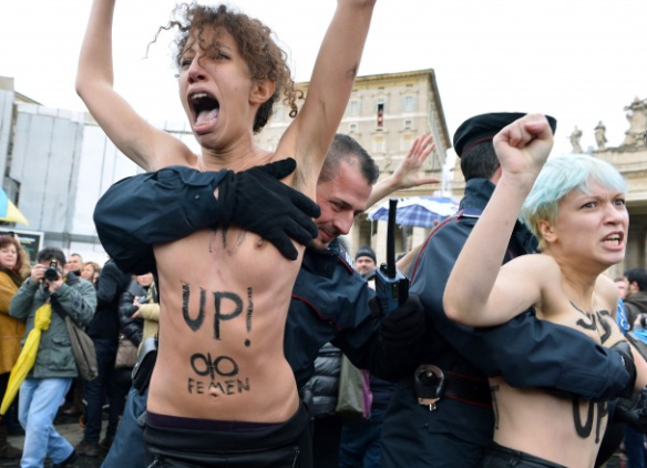 Femen against the Pope